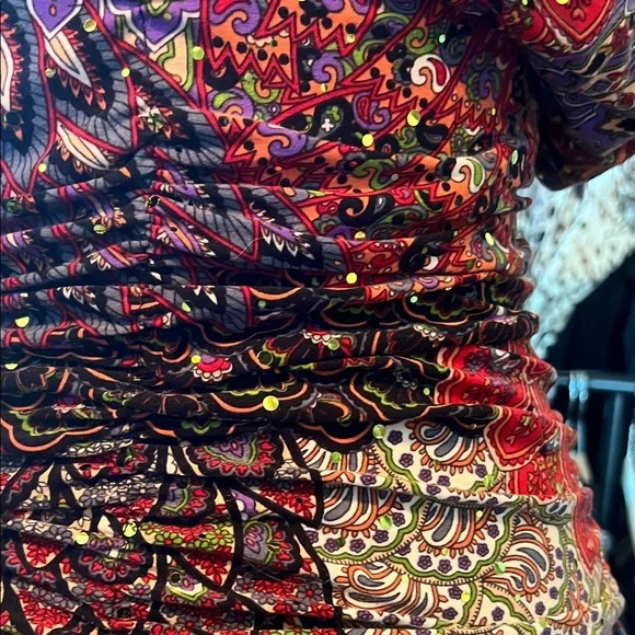 Boston Proper Black Multicolor Paisley Blouse - Picture 8 of 8